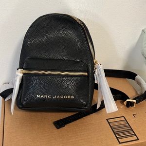 Marc Jacobs NY Everyday Explorer Mini Leather Backpack Black $275 Authentic NWT